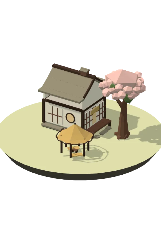 Japanese zen island theme